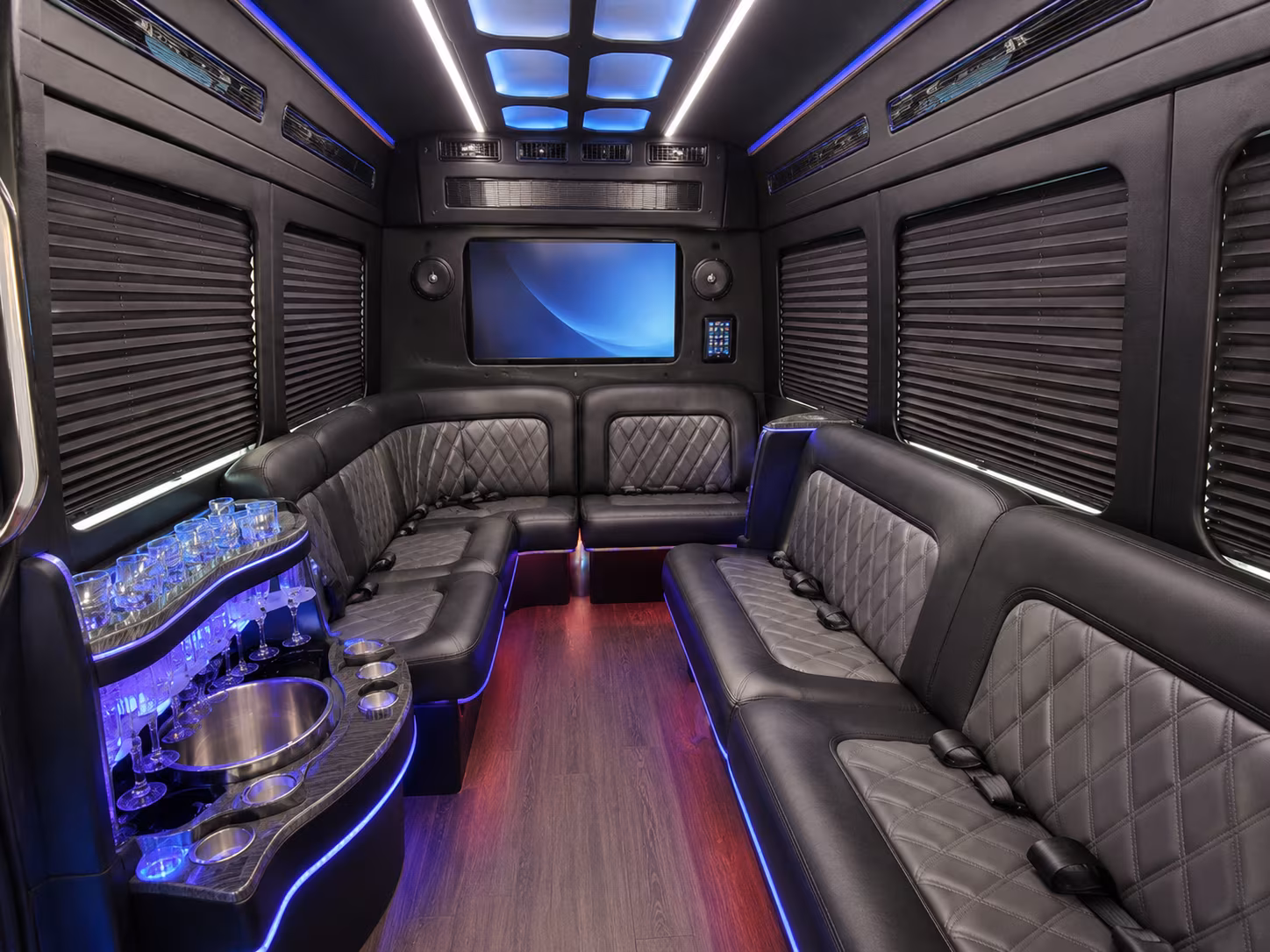 bloomington party bus interior